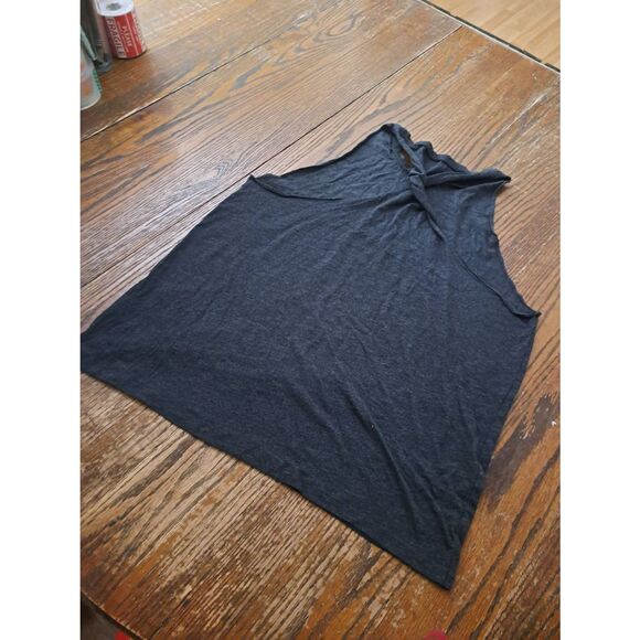 Victoria’s Secret Pink L Dark Heather Gray Sleeveless Racerback Tank Top - Picture 2 of 2